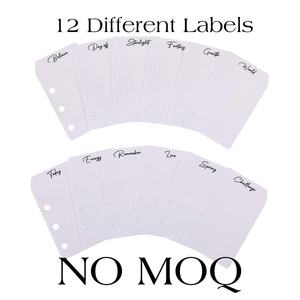 Hongbo il più venduto A5/A6/A7 raccoglitori Budget cruscotto per segnalibri a foglia di mosca con 3 fori di 12 testi diversi disponibili - Product Image 3