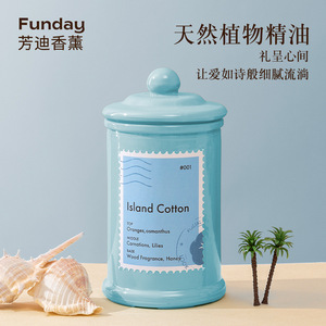 Funday Scented Candle Wishing Cup Soy Wax Lavender Island Cotton Lime Basil Aromatherapy Jar Candle - Product Image 5