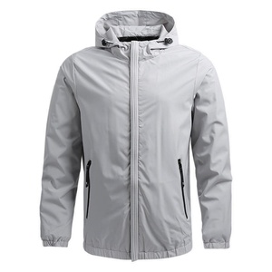 Customized Men's Winter Outdoor Hooded Windbreaker Jacket with Stand Collar Front Logo Oversized Casual Coat-High Street <b>Style</b> - Product Image 1