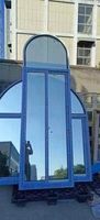 Meilleures ventes, nouveau style, miroir en verre, demi-arc, fenêtres blanches, designs de fenêtres en PVC