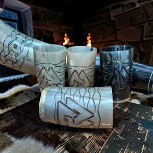 Premium Handcrafted Viking Ox Horn Drinking Horn <b>Small</b> Natural Horn <b>Cup</b> Available at Best Price - Product Image 5