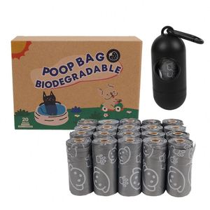 Sacs à déjections canines avec poignées, 20 rouleaux, 300 unités, grandes tailles, anti-fuites et extra épais, rouleaux de recharge pour la promenade - Product Image 1