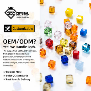 Giá bán buôn đa màu sắc và kích thước Chất lượng cao Cube Hình dạng tinh thể Thủy Tinh Hạt - Product Image 5