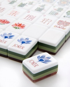 Wholesale New Light Luxury 4 Layer Anti Fading <b>Mahjong</b> <b>Set</b> Wood Grain Decorative <b>Mahjong</b> - Product Image 5