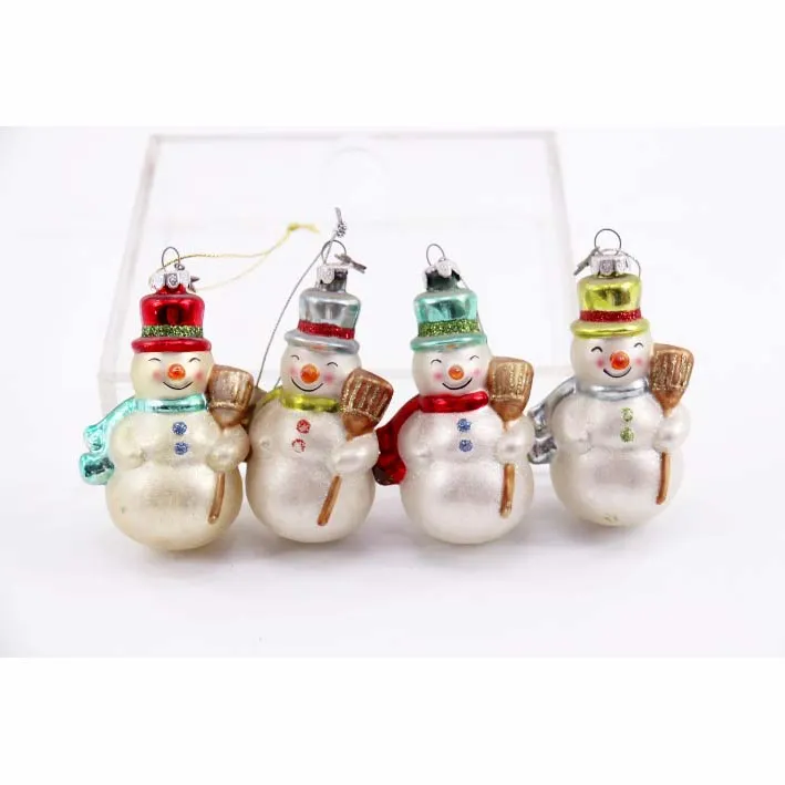 Glass Snowman Ornament