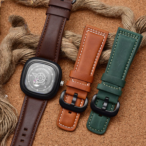 LAIHE Bracelets <span class=keywords><strong>de</strong></span> montre <span class=keywords><strong>de</strong></span> <span class=keywords><strong>luxe</strong></span> en cuir véritable 28mm à motif <span class=keywords><strong>de</strong></span> crocodile pour sept vendredis - Product Image 1