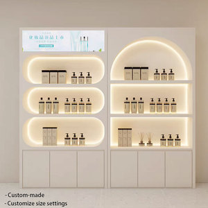 Mobile Espositore per Trucchi in Legno Personalizzato, Stile Moderno e Minimalista, Finitura Smaltata |   Negozio al dettaglio di prodotti per saloni di bellezza |   Display - Product Image 4