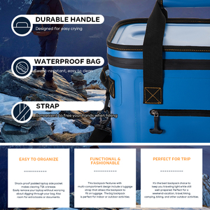 Thời trang sử dụng hàng ngày cách điện thực phẩm ăn trưa có thể mát hơn túi băng mát hộp xách tay mềm làm mát không thấm nước - Product Image 3