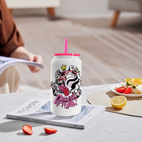 Gobelet isotherme vierge pour sublimation 16oz, en acier inoxydable SS304 à double paroi, bouteille d'eau sous vide