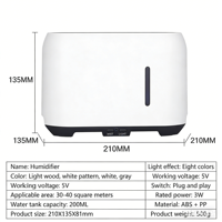 Diffuseur d'huiles essentielles ultrasonique électrique à flamme, télécommande, lumière LED, humidificateur d'air en plastique écologique