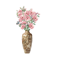 Offre Spéciale 120cm auto-adhésif 3D Vase fleur autocollant mural UV imprimé PVC pour la décoration de la maison