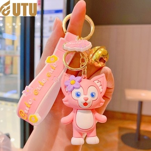 FYQC Linabelle - Llavero Colgante de Plástico Duradero con Diseño de Pareja de Zorros Rosados de Anime, para Coche o Mochila - F - Product Image 3