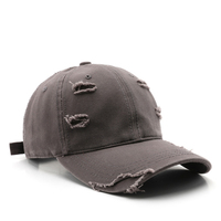 Casquette de baseball unie délavée à trous, pour le printemps et l'automne, idéale pour les sports de plein air et la protection solaire