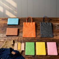 Sac cadeau en papier kraft biodégradable ZHICAI, double face, enduit de résine, recyclable, lavable, avec logo personnalisé pour matériaux