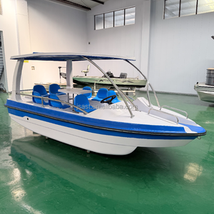 Barca Elettrica Usata in Fibra di Vetro per 8 Persone con Tavolo Semplice e Parasole, Vendita all'Ingrosso dalla Fabbrica. - Product Image 6