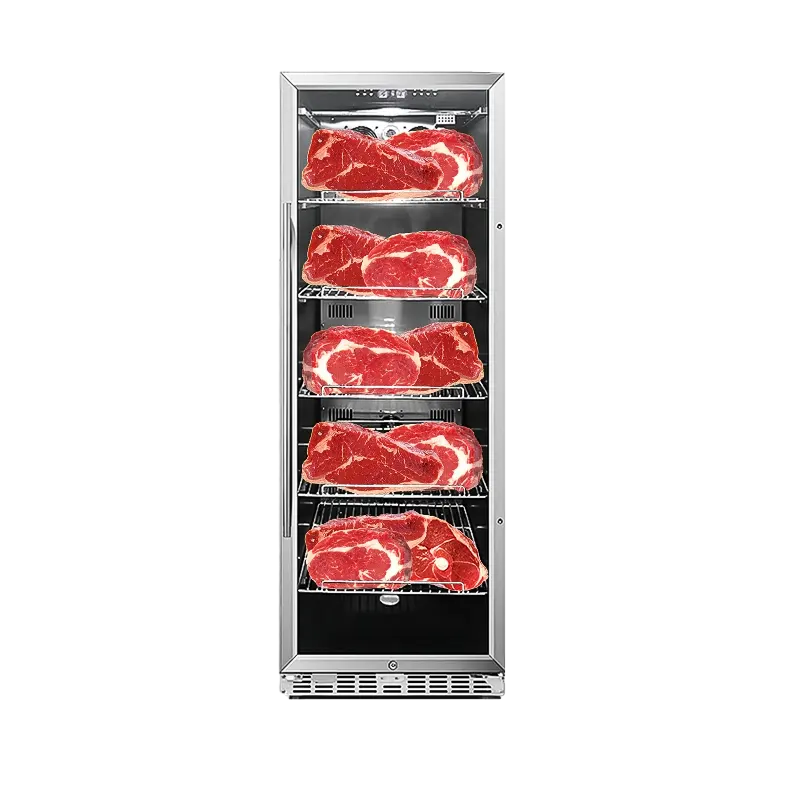 Porta di vetro che mostra 450l grande manzo ager frigo UVD a secco ultravioletto di carne invecchiata di manzo invecchiato frigorifero