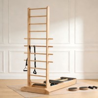Échelle coulissante bidirectionnelle durable en bois d'érable, équipement de Pilates pour studio de yoga et fitness