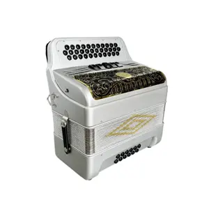SEASOUND OEM 34 Buttons 12 Bass 5 Registers Silver Accordion Instrument Black Gold Grill Black Buttons Acordeon JB3412D