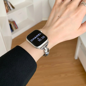 <span class=keywords><strong>Bracelet</strong></span> Style <span class=keywords><strong>Bracelet</strong></span> en Métal pour <span class=keywords><strong>Apple</strong></span> <span class=keywords><strong>Watch</strong></span> <span class=keywords><strong>Bracelet</strong></span> 42 44 45 46 49mm pour IWatch Series SE 9 10 11 Femme Simple et Atmosphérique - Product Image 4