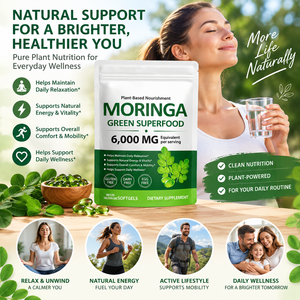 Suplementos Herbales de Superalimentos Verdes a Precio de Mayoreo, Cápsulas Blandas de Hoja de Moringa Pura para Apoyo a la Movilidad - Product Image 5