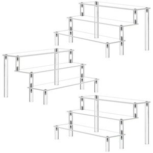 Home and Kitchen Transparent Multi-Layered Cosmetic Ladder <b>Shelf</b> Acrylic Display Storage Rack PP Plastic Material - Product Image 2