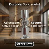Connecteur de Coude Réglable en Aluminium pour Main Courante d'Escalier, Idéal pour Hôtels et Balcons, Accessoire Facile à Installer