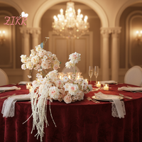 Europäische Rosa Champagner Seiden-Kallus-Lilien-Orchideen Künstliche Blumenkugel Hochzeitstisch-Dekorationen Party Quinceañera Dekorationen