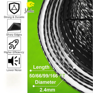 2-Stroke Industrial DIY <strong>Weed</strong> <strong>Eater</strong> <strong>String</strong> Universal <strong>Replacement</strong> Trimmer Line for Medium Heavy Grass <strong>Weeds</strong> EMC Certified Twist - Product Image 2