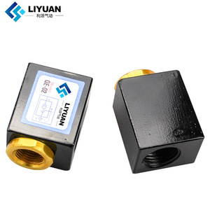 วาล์วปลดเร็วแบบนิวแมติก LiYuan รุ่น QE 04 03 02 01 วาล์วระบายอากาศแบบเกลียวทำจากอลูมิเนียมอัลลอยสำหรับกระบอกสูบแบบปลดเร็ว - Product Image 2