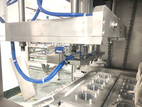 Machine automatique de remplissage et de scellage de coupelles de houmous aux noix, machine de remplissage de coupelles de sauce houmous à l'ail, machine d'emballage de coupelles de houmous épicé