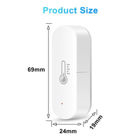 Capteur de température et d'humidité, thermomètre, détecteur, télécommande intelligente, capteur Zigbee intérieur