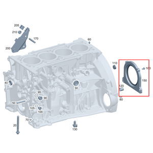 A2700100068 Boîtier d'étanchéité principal arrière pour moteurs Mercedes-Benz M270 / M274 Classe A Classe B Classe C 2012-2020 |   Remplacement OE - Product Image 5