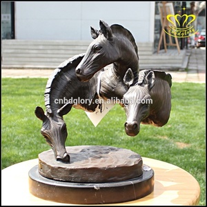 Statue de <span class=keywords><strong>Rhinocéros</strong></span> en Bronze avec Base en Marbre Hôtel Salon et Bureau Bureau Décor Métal Art Sculpture Métal Artisanat - Product Image 6