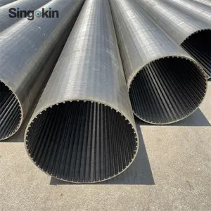 Industrial 60 200 300 micron Super Fine Filter Tube Slotted Stainless Steel Wedge Wire Mesh Filter