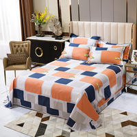 Style américain imprimé en 3D Nature 100% coton égyptien Drap plat Drap de lit Style uni pour hôtel