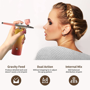 Aerógrafo <span class=keywords><strong>Profesional</strong></span> pintura tatuaje artesanía pastel Nano niebla rociador uñas manicura maquillaje compresor de aire <span class=keywords><strong>Kit</strong></span> aerógrafo - Product Image 5