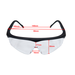 Lunettes de sécurité CE EN166 avec coussinet nasal PVC souple, barre de sourcils TPR et lentilles PC résistantes aux impacts - Product Image 3