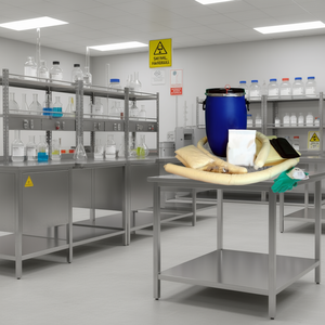 Kit de detención de derrames para productos químicos en envases cilíndricos con manguera y guantes - Product Image 3