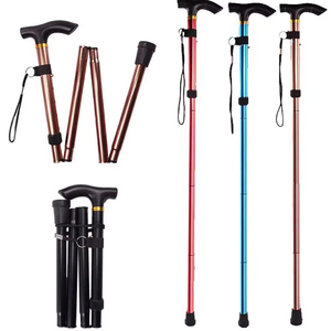Bâton <span class=keywords><strong>de</strong></span> marche pliable en alliage d'aluminium, bâton <span class=keywords><strong>de</strong></span> randonnée pour la randonnée en montagne, les voyages en plein air et la marche quotidienne des personnes âgées - Product Image 1