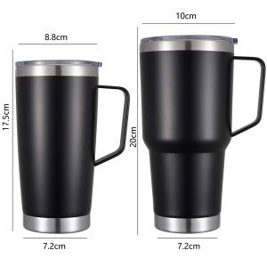 20Oz 30Oz Đôi Tường Chân Không Cách Nhiệt Du Lịch Cà Phê Cốc Cốc Cốc Bằng Thép Không Gỉ Cốc Cốc Cốc Cốc Với Xử Lý Và Rơm - Product Image 3