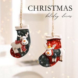 Adornos Colgantes de Resina para Árbol de Navidad Estilo Instagram: Colgante de Alce para Calcetín Navideño, Papá Noel y Muñeco de Nieve, Hechos a Mano por Artistas con 14 Años de Experiencia - Product Image 4