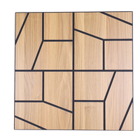 Panneaux muraux acoustiques autocollants en imitation bois, panneaux absorbants du son, panneaux décoratifs, décoration murale intérieure moderne