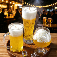 Neuartige Handgemachte Simulierte Bierkrug-förmige Duftkerze Großhandel Wohndekor Souvenirs Geschenke Gelee-Wachs Glasbecher Duftkerzen