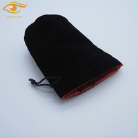 Sac à cordon en velours à fond rond sur mesure Emballage de doublure recyclable pour cadeaux