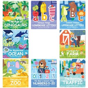 30+ Autocollants en papier gonflés réutilisables et <span class=keywords><strong>repositionnables</strong></span> pour enfants, sans écran, sur le thème des dinosaures, de l'océan et divers thèmes de dessins animés - Product Image 5