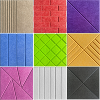 Panneaux acoustiques 3D ColorsPET 30x30cm, panneaux muraux en feutre polyester absorbant le son pour salon, chambre et salle de bain, à coller