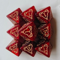 Ensemble de dix dés carrés en plastique à motif de dragon à 8 faces pour donjons Dragons jeu de société transfrontalier D8 Dragon Element multi-faces