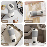 Bouilloire portable avec fonction d'agitation Bouilloire Mélangeur Chaudière à eau Tasse de chauffage fonctionnelle Bouilloire portable numérique Shaker à lait