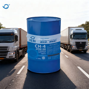 LAND WHALE Huile de nettoyage pour <span class=keywords><strong>moteur</strong></span> <span class=keywords><strong>diesel</strong></span> entièrement synthétique 200L Conteneur métallique Certifié 20W-50 API CH-4 Huile pour moto - Product Image 1
