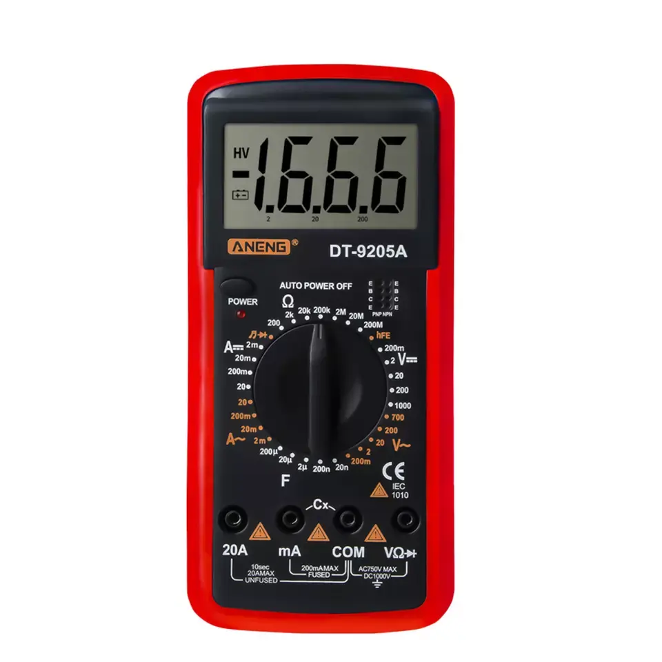 ANENG DT9205A+ High precision Digital voltage current Multimeter AC/DC Transistor Tester NCV Test Meter Analog Auto Multimetor